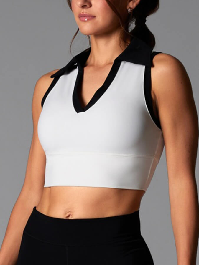 Contrast Polo Tank