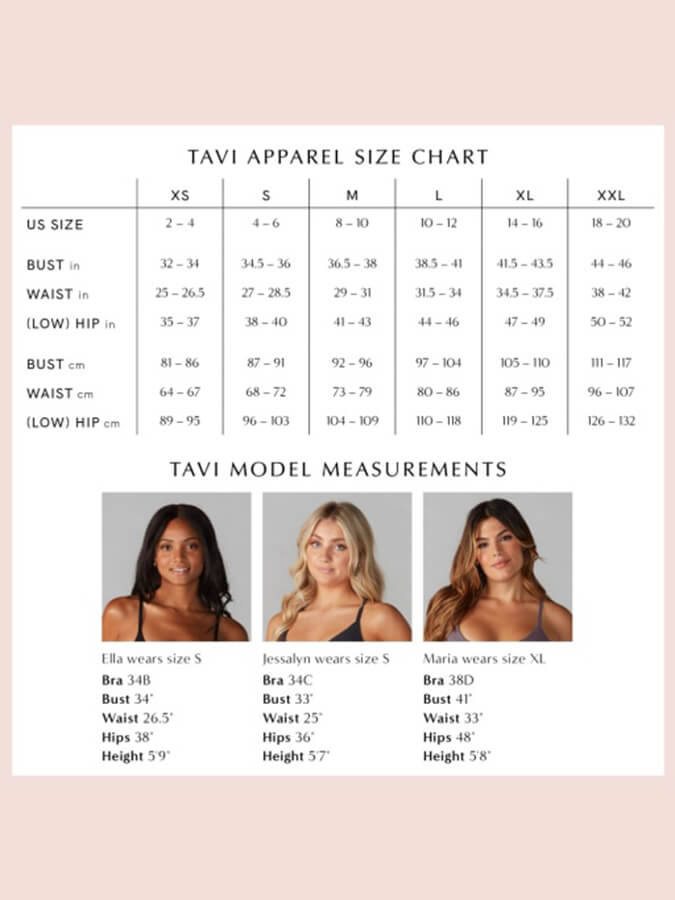 Tavi Size Chart