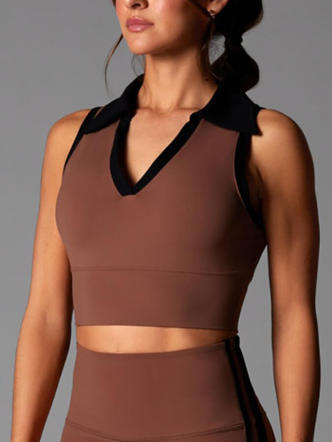 Contrast Polo Tank