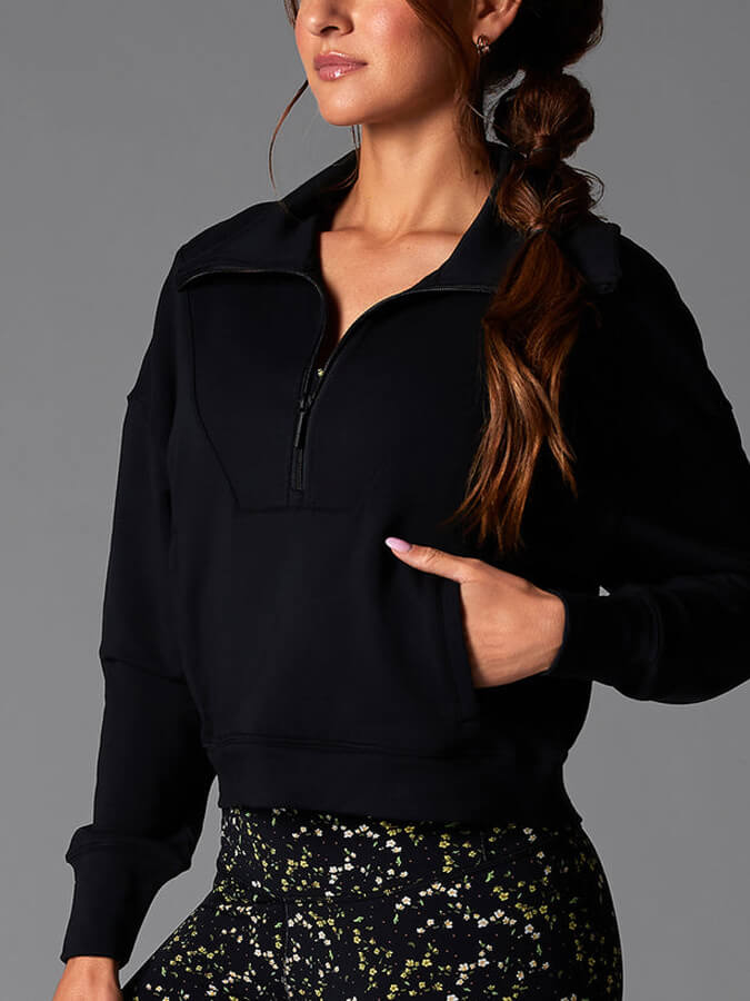 Cozy Half Zip Up Top